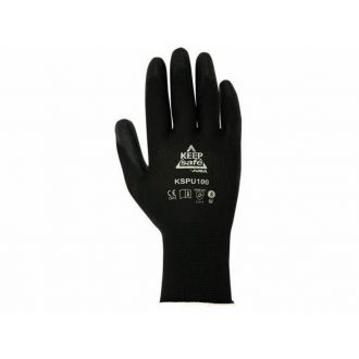 Guante de poliéster negro - Talla XXL
