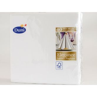DUNI | Servilleta Elegance® Lily 48 x 48 cm, Blanco