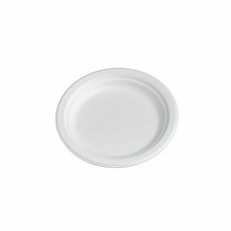 Plato de bagazo blanco - 26 cm