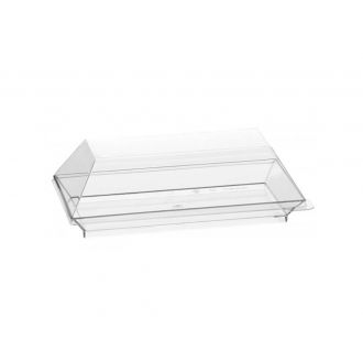Bandeja PS transparente - 13  x 6,5  cm