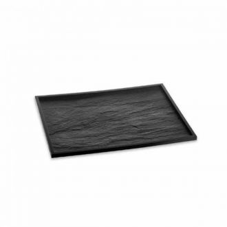 Bandeja textura pizarra negra - 26 x 32 cm