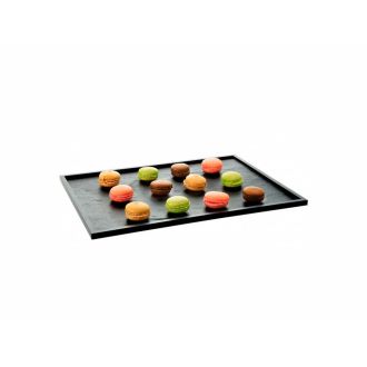 Bandeja textura pizarra negra - 53 x 32 cm