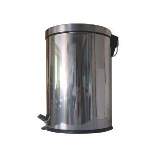 Papelera Redonda 5L Inoxidable con Pedal