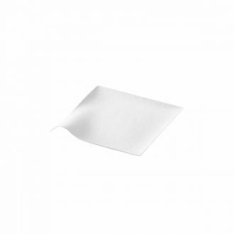 Miniplato cuadrado de bagazo blanco - 80 x 80 mm