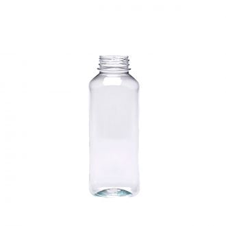 Botella RPET transparente con tapón - 330 ml