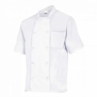 VELILLA | Chaqueta cocina manga corta blanca - Talla 54