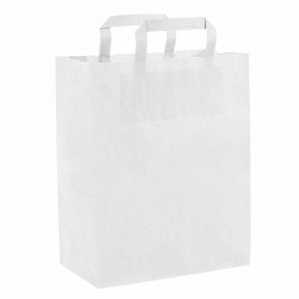Bolsa de papel con asa blanca - 26 x 14 x 32 cm