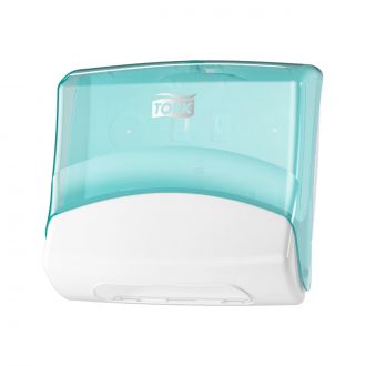 TORK | Dispensador paños plegado blanco y azul