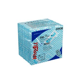 WYPALL® | Paños limpieza reutilizables WypAll® X80 Plus Critical Clean™. 8 paquetes x 30 paños azules (cod. 19139)