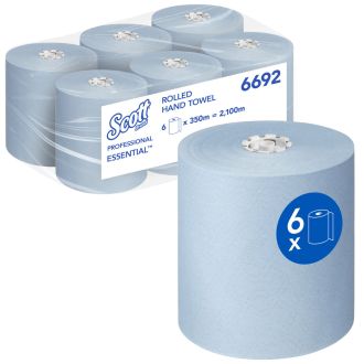 SCOTT® Essential™ | Bobina secamanos azul. 6 uds. de 350m (cod. 6692)