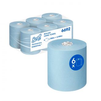 SCOTT® Essential™ | Bobina secamanos azul. 6 uds. de 350m (cod. 6692)