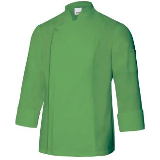 VELILLA | Chaqueta de cocina manga larga verde con cremallera - Talla 58