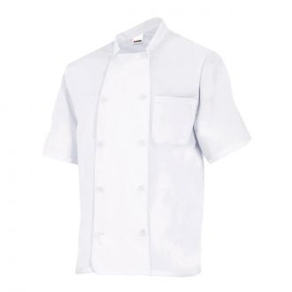 VELILLA | Chaqueta cocina manga corta blanca - Talla 48