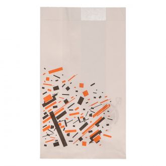 Bolsa de papel antigrasa - 12 x 6 x 20 cm