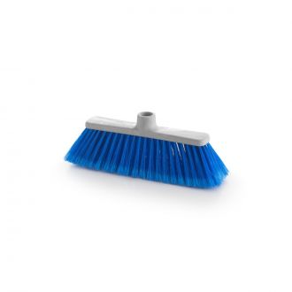 Cepillo de barrer rojo y azul