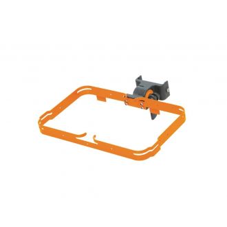 TASKI | Soporte metálico naranja para cubetas y bolsas con bisagra