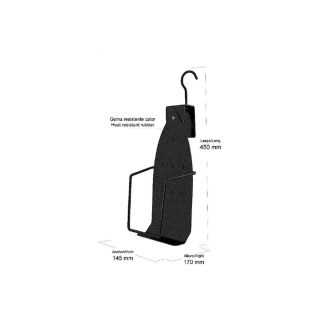 GHESSU |Organizador para tabla y plancha black line plus negro - 170 x 145 x 450 mm