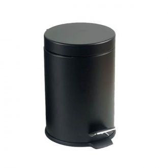Papelera de pedal de chapa negro - 3L