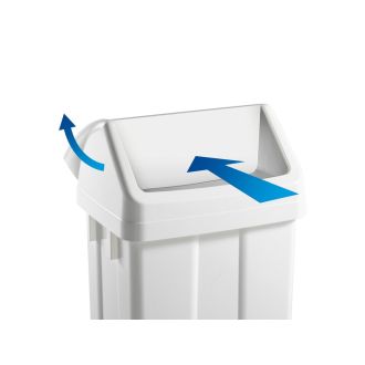 TTS | Contenedor con tapa basculante pp blanco - 12L