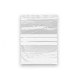 Bolsa mini grip con banda de escritura - 12 x 18 cm