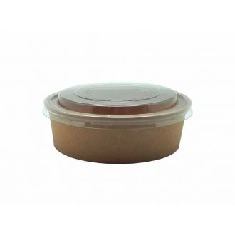 Ensaladera de cartón kraft - 1100 ml