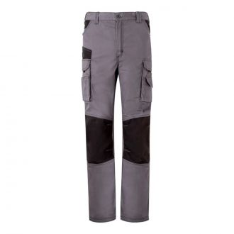 VELILLA | Pantalón canvas gris-negro - Talla XL