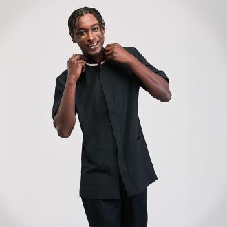 NORVIL | Casaca hombre cuello mao manga corta - Talla M