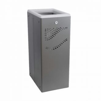 JOFEL | Papelera selectiva gris de chapa - 40L