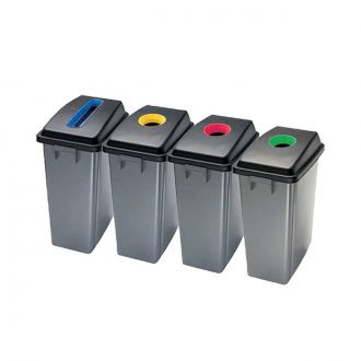 Papelera de reciclaje tapa azul - 60 L