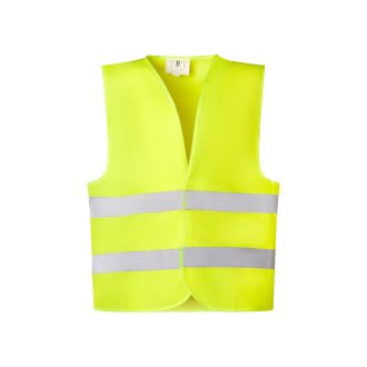 Chaleco alta visibilidad cuello pico amarillo - Talla M-L