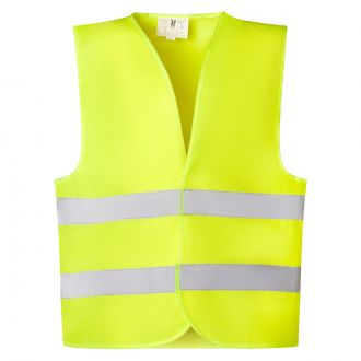 Chaleco alta visibilidad cuello pico amarillo - Talla M-L