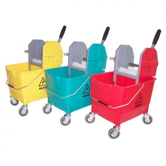 Mod 730 | Carro para fregadora con cubo amarillo