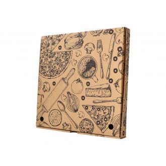 Caja pizza kraft - 30 x 30 cm