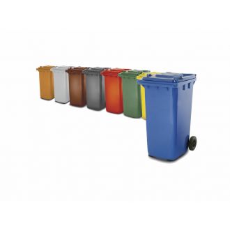 Contenedor de residuos gris con tapa amarilla - 240 L