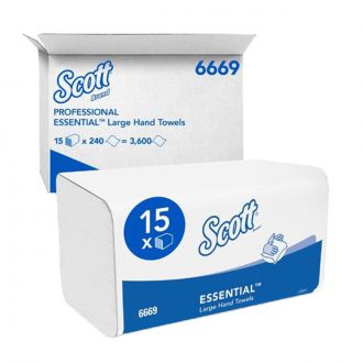 SCOTT® Essential™ | Toalla interplegada celulosa - 240 servicios