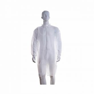 LUHEPA | Bata polipropileno blanca con cierre de velcro - Talla XXXL