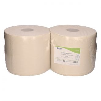BUGA | Bobina Industrial blanca - 2 capas - Celulosa reciclada