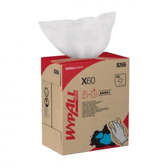 WYPALL® | Paños de limpieza blancos WypAll® X60 General Clean™. 10 cajas POP-UP™ x 126 paños (cod. 8266)