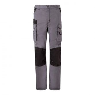 VELILLA | Pantalón canvas gris-negro - Talla M