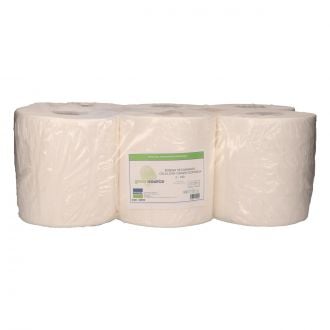 GREENSOURCE | Bobina secamanos blanca - 2 capas - Celulosa virgen
