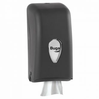 BUGA | Dispensador Papel Higiénico Plegado en V, Negro