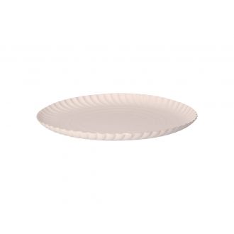 Plato de cartón reciclado blanco - 30 cm