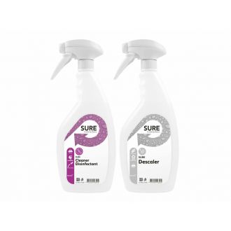 DIVERSEY | Botellas pulverizadoras vacías SURE Disinfectant Spray y SURE Descaler