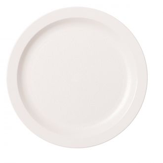 Plato llano de policarbonato 22,9cm Ø blanco