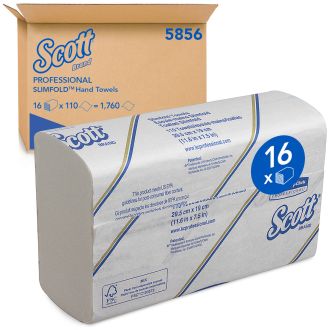 SCOTT® Essential™ | Toalla secamanos Interplegada, 1 capa 16 uds. (cod.5856)