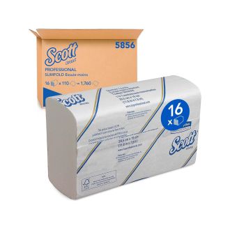 SCOTT® Essential™ | Toalla secamanos Interplegada, 1 capa 16 uds. (cod.5856)