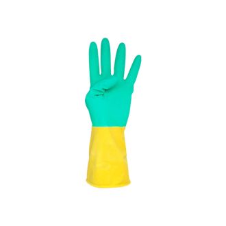 Guante de látex flocados bicolor - Talla M