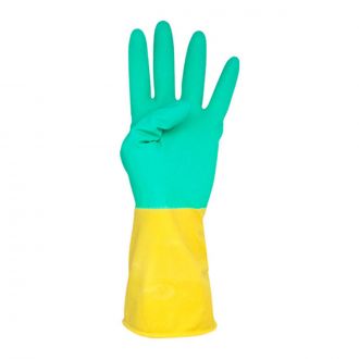 Guante de látex flocados bicolor - Talla M