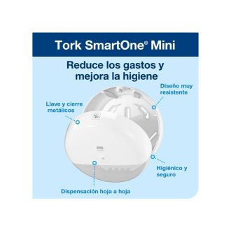 TORK SmartOne® |  Dispensador Mini Papel Higiénico Blanco T9