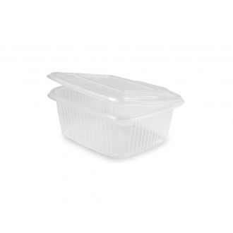 Envase PP rectangular con tapa bisagra - 500 ml